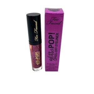 Too Faced Glitter Pop Peel Off Eyeliner Kitty Glitter 0.23 oz / 6.5g New